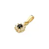 Złota zawieszka z czarnym diamentem 0,12ct i brylantami 0,086ct Z0185