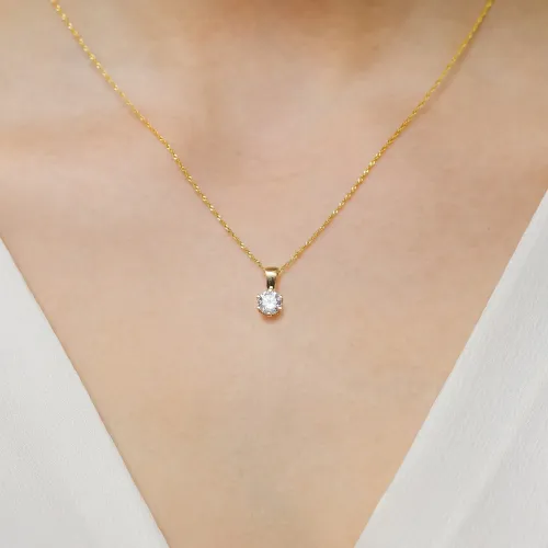 Złota zawieszka z brylantem 0,30ct Z0220