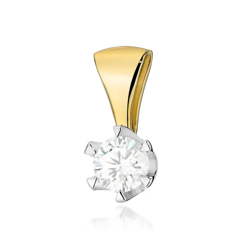 Złota zawieszka z brylantem 0,70ct Z0220