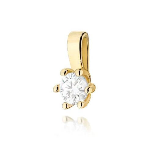 Złota zawieszka z brylantem 0,15ct Z0222