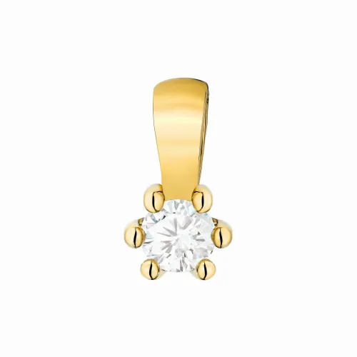 Złota zawieszka z diamentem laboratoryjnym 0,10ct Z0222