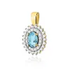 Zawieszka z topazem 0,50ct i brylantem 0,195ct Z0303