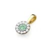 Złota zawieszka ze szmaragdem 0,15ct i brylantami 0,103ct Z0443