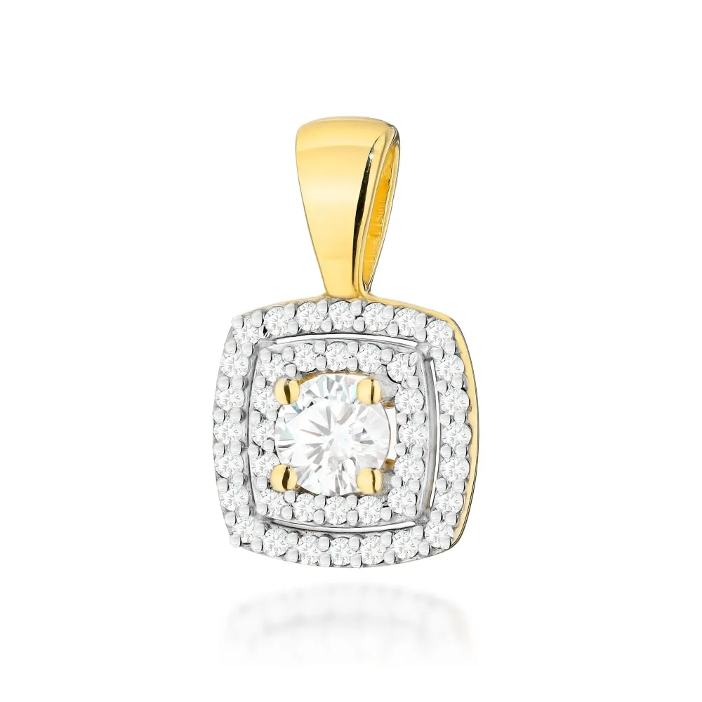 Złota zawieszka z brylantami 0,50ct Z0506