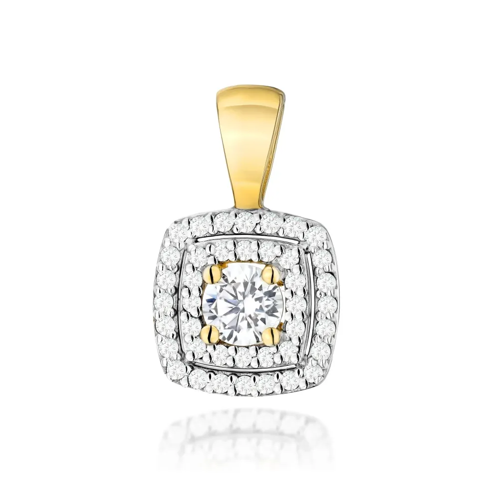 Złota zawieszka z diamentami laboratoryjnymi 0,50ct F/VS2