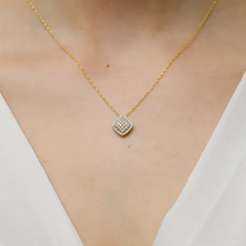 Złota zawieszka z brylantami 0,28ct Z0568
