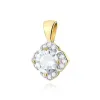 Złota zawieszka z białym szafirem 0,60ct i brylantami 0,06ct Z0571