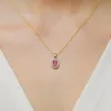 Złota zawieszka z różowym topazem 0,50ct i brylantami 0,08ct Z0574