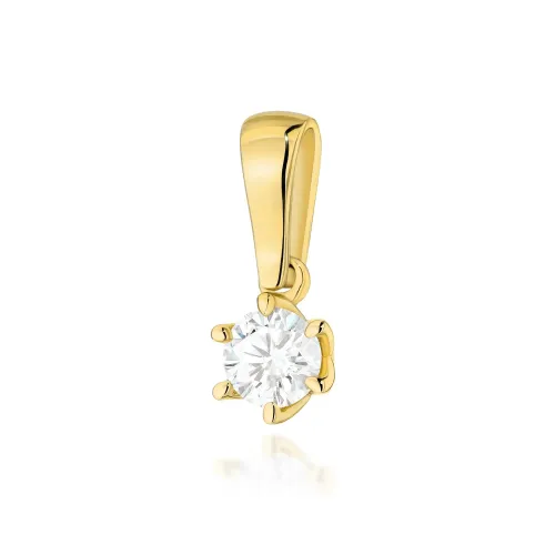 Złota zawieszka z brylantem 0,30ct Z0575