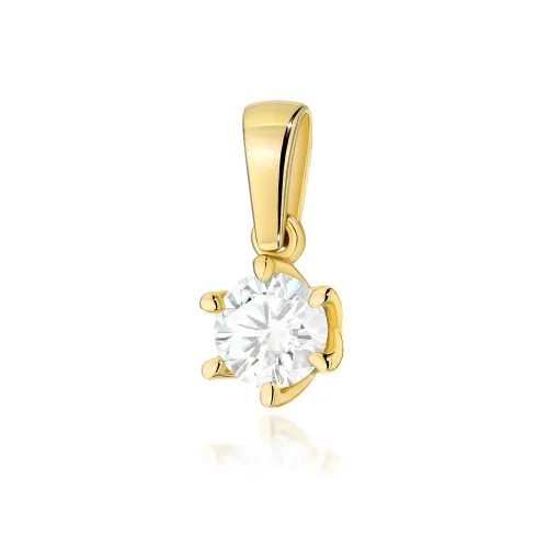 Złota zawieszka z brylantem 0,70ct Z0575