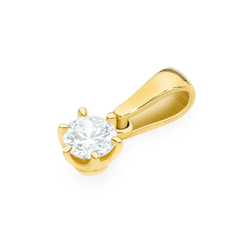 Złota zawieszka z diamentem laboratoryjnym 0,30ct Z0575