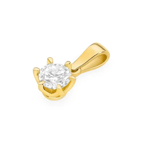 Złota zawieszka z diamentem laboratoryjnym 0,40ct Z0575