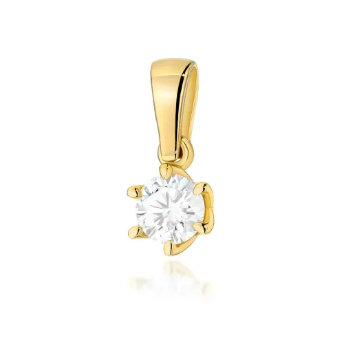 Złota zawieszka z diamentem laboratoryjnym 0,40ct Z0575