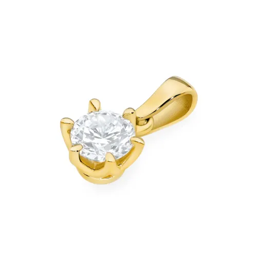 Złota zawieszka z diamentem laboratoryjnym1,00ct Z0575