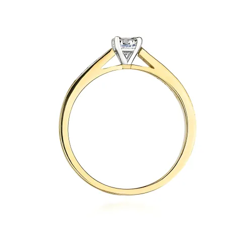 Złoty pierścionek diamentami laboratoryjnymi 0,36ct W0052