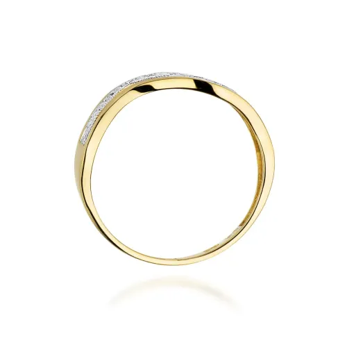 Złoty pierścionek z brylantami 0,06ct W0116