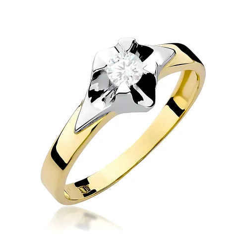 Złoty pierścionek z brylantem 0,25ct W0155