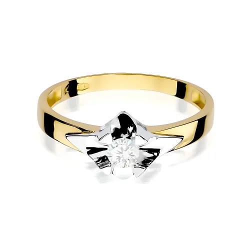 Złoty pierścionek z brylantem 0,25ct W0155