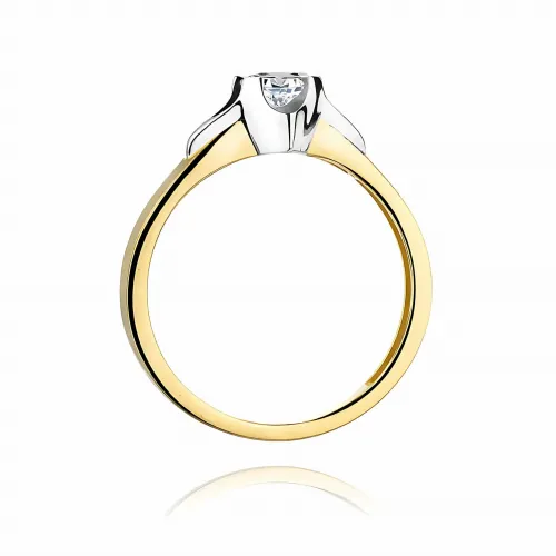 Złoty pierścionek z brylantem 0,25ct W0155