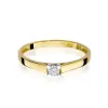 Złoty pierścionek z brylantem 0,08ct W0221
