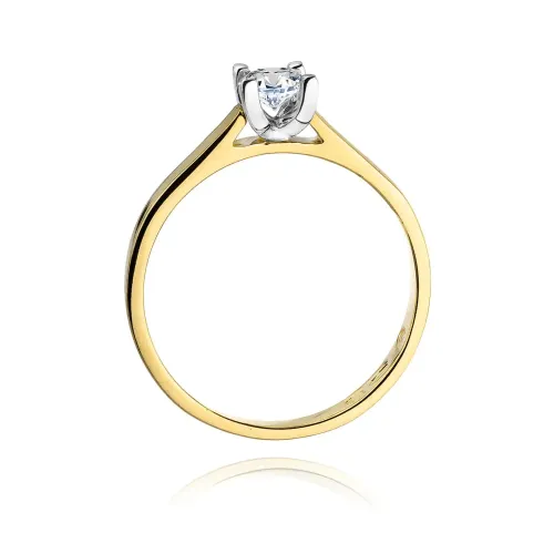 Złoty pierścionek z diamentem laboratoryjnym 0,25ct W0221B
