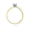 Złoty pierścionek z brylantem 0,12ct W0222