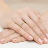 Złoty pierścionek z brylantem 0,12ct W0222
