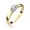 Zloty pierścionek z brylantem 0,23ct W0222B