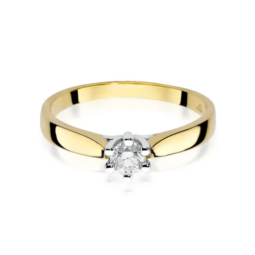 Zloty pierścionek z brylantem 0,23ct W0222B
