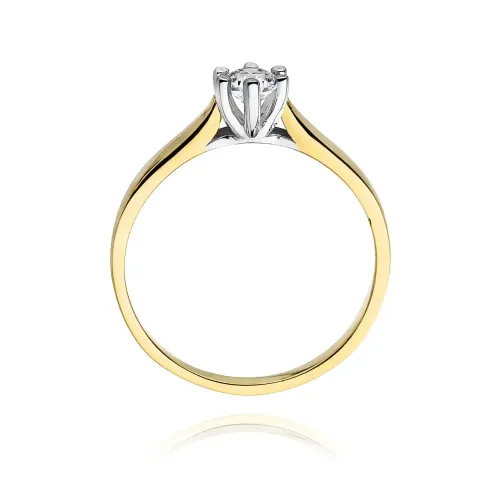 Zloty pierścionek z brylantem 0,23ct W0222B
