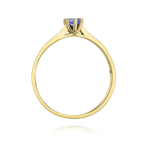 Złoty pierścionek z tanzanitem 0,15ct W0222
