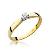 Złoty pierścionek z brylantem 0,08ct W0223