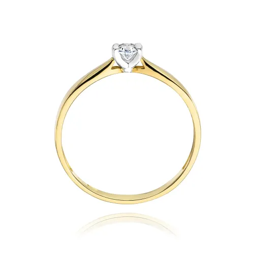Złoty pierścionek z brylantem 0,08ct W0223