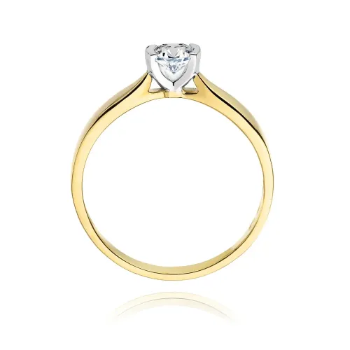 Złoty pierścionek z diamentem laboratoryjnym 0,25ct W0223B