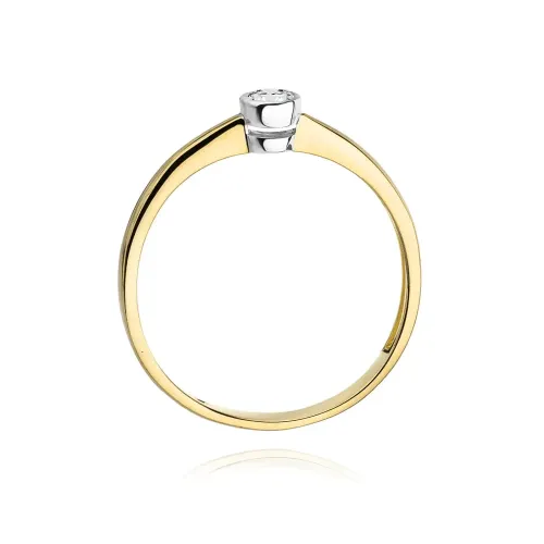 Złoty pierścionek z brylantem 0,08ct W0224