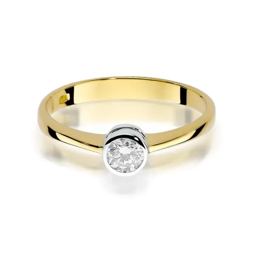 Złoty pierścionek z brylantem 0,30ct W0224B