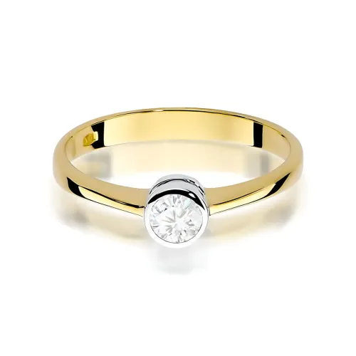 Złoty pierścionek z diamentem laboratoryjnym 0,25ct W0224B