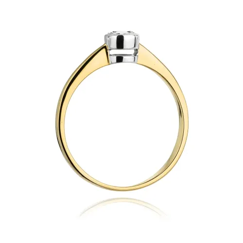 Złoty pierścionek z diamentem laboratoryjnym 0,25ct W0224B