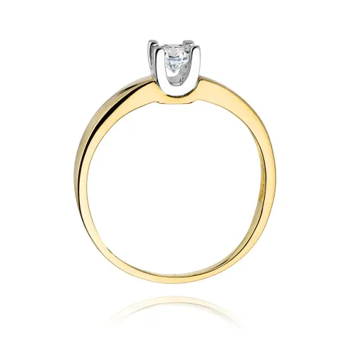 Złoty pierścionek z diamentem laboratoryjnym 0,25ct W0225B