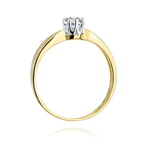 Złoty pierścionek z brylantem 0,50ct W0228
