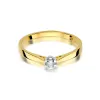 Złoty pierścionek z brylantem 0,12ct W0229
