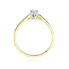 Złoty pierścionek z brylantem 0,12ct W0229