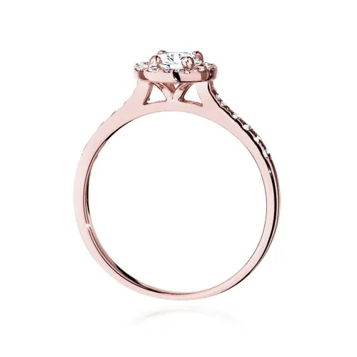 Pierścionek z diamentem 0,50ct - kamień główny, łączna masa 0,74ct   W0551