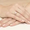 Pierścionek z diamentem laboratoryjnym 0,4ct - kamień główny W0312