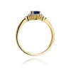 Pierścionek z szafirem 0,70ct i brylantami 0,10ct W0312