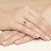 Pierścionek z szafirem 0,70ct i brylantami 0,10ct W0312