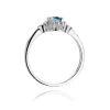 Pierścionek z topazem London Blue 0,50ct i brylantami 0,10ct W0312