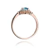 Pierścionek z topazem London Blue 0,50ct i brylantami 0,10ct W0312