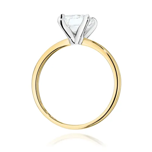 Złoty pierścionek z diamentem laboratoryjnym 2,00ct W0691