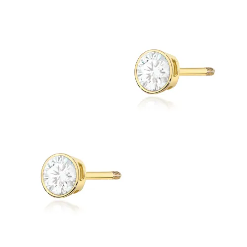 Złote kolczyki z diamentem 2x0,10ct K0067